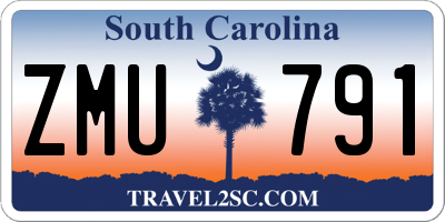 SC license plate ZMU791