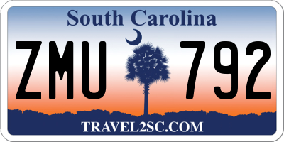 SC license plate ZMU792