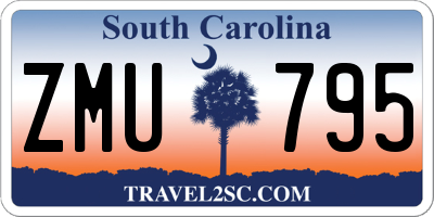 SC license plate ZMU795