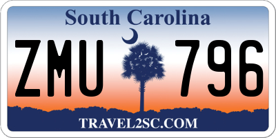 SC license plate ZMU796