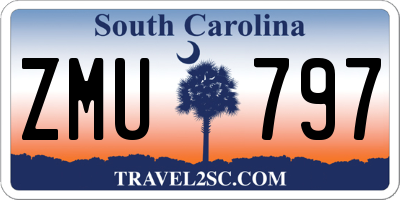 SC license plate ZMU797