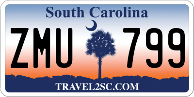 SC license plate ZMU799