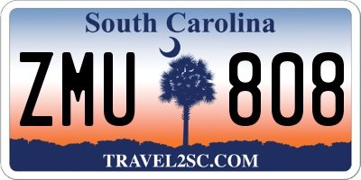 SC license plate ZMU808