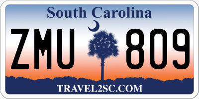 SC license plate ZMU809