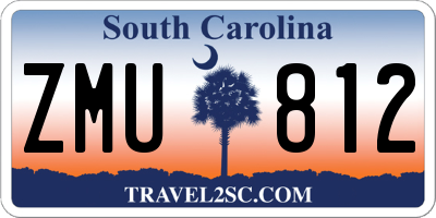 SC license plate ZMU812
