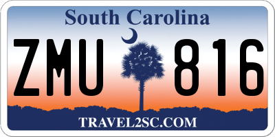 SC license plate ZMU816