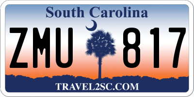 SC license plate ZMU817