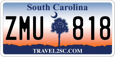 SC license plate ZMU818