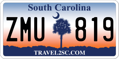 SC license plate ZMU819