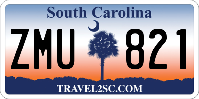 SC license plate ZMU821