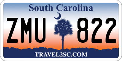 SC license plate ZMU822