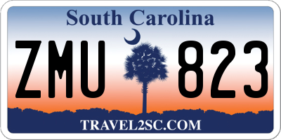 SC license plate ZMU823