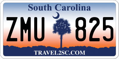 SC license plate ZMU825