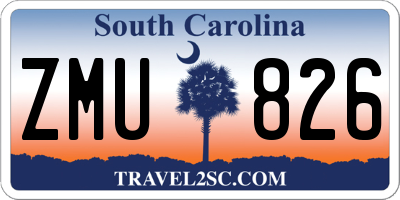 SC license plate ZMU826