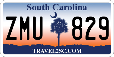 SC license plate ZMU829