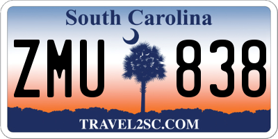 SC license plate ZMU838