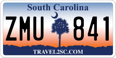 SC license plate ZMU841