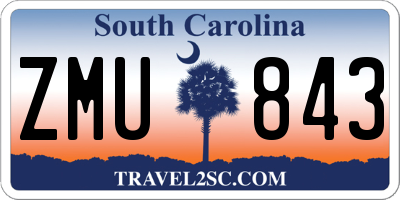 SC license plate ZMU843