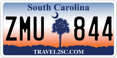 SC license plate ZMU844