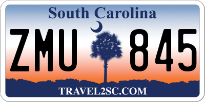 SC license plate ZMU845