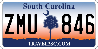 SC license plate ZMU846
