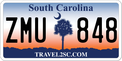 SC license plate ZMU848