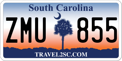 SC license plate ZMU855