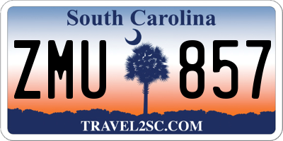 SC license plate ZMU857