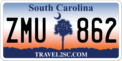 SC license plate ZMU862