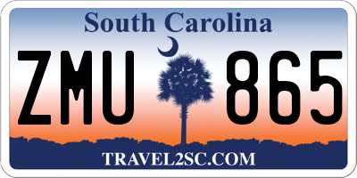 SC license plate ZMU865
