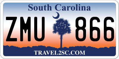 SC license plate ZMU866