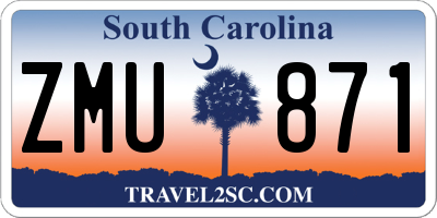 SC license plate ZMU871