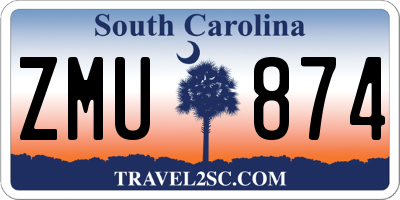 SC license plate ZMU874