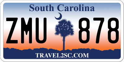 SC license plate ZMU878