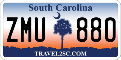 SC license plate ZMU880
