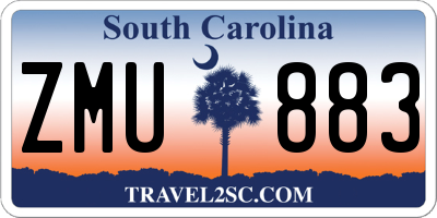 SC license plate ZMU883