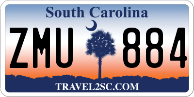 SC license plate ZMU884