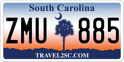 SC license plate ZMU885