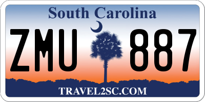 SC license plate ZMU887