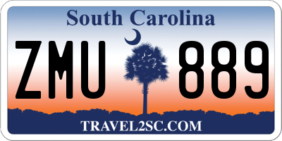 SC license plate ZMU889
