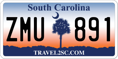 SC license plate ZMU891