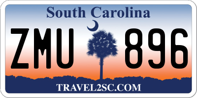 SC license plate ZMU896