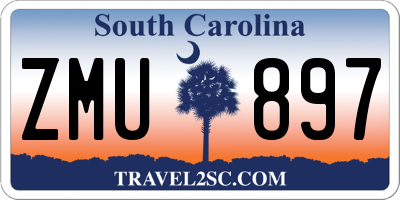 SC license plate ZMU897