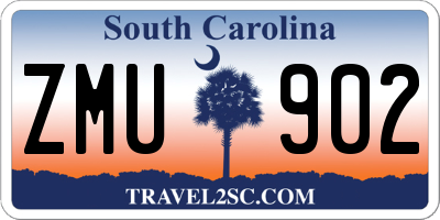 SC license plate ZMU902