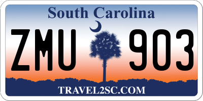 SC license plate ZMU903