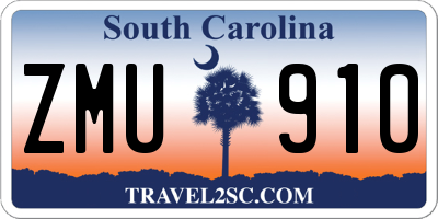 SC license plate ZMU910