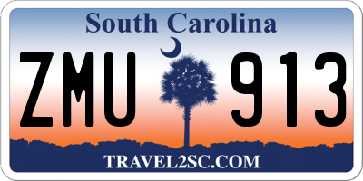 SC license plate ZMU913