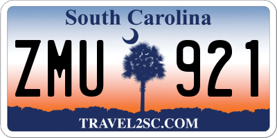 SC license plate ZMU921