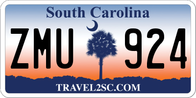 SC license plate ZMU924