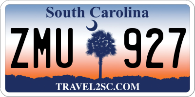 SC license plate ZMU927